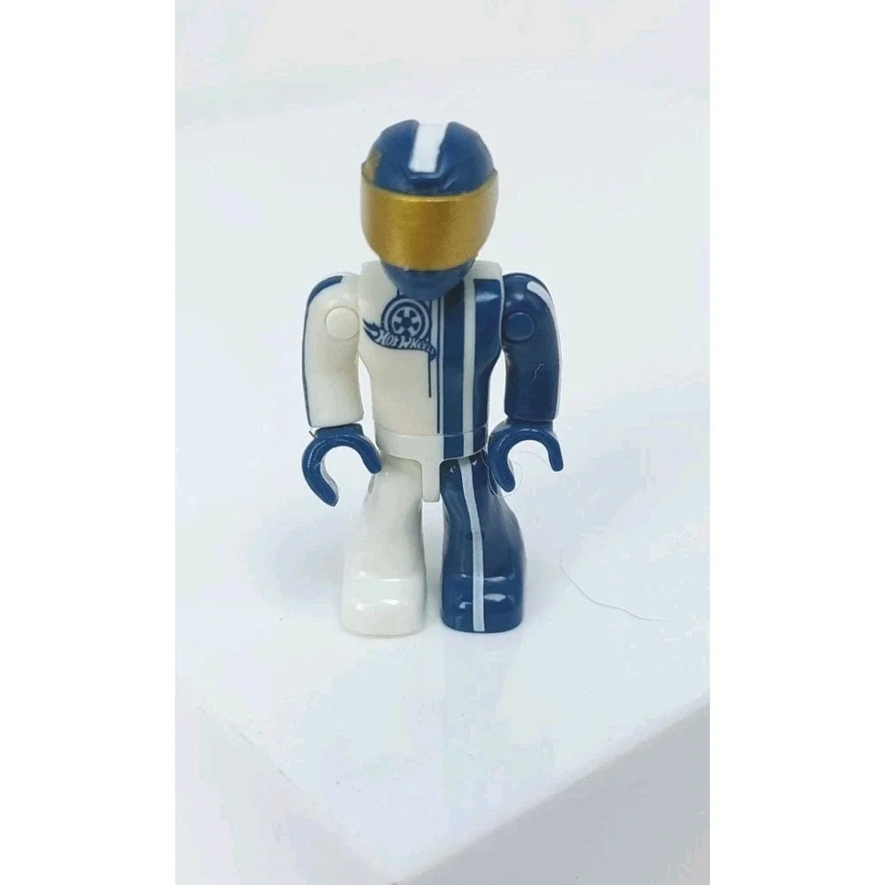 Mega‎ Construx Team Hot Wheels Driver Blue White Gold Face Shield